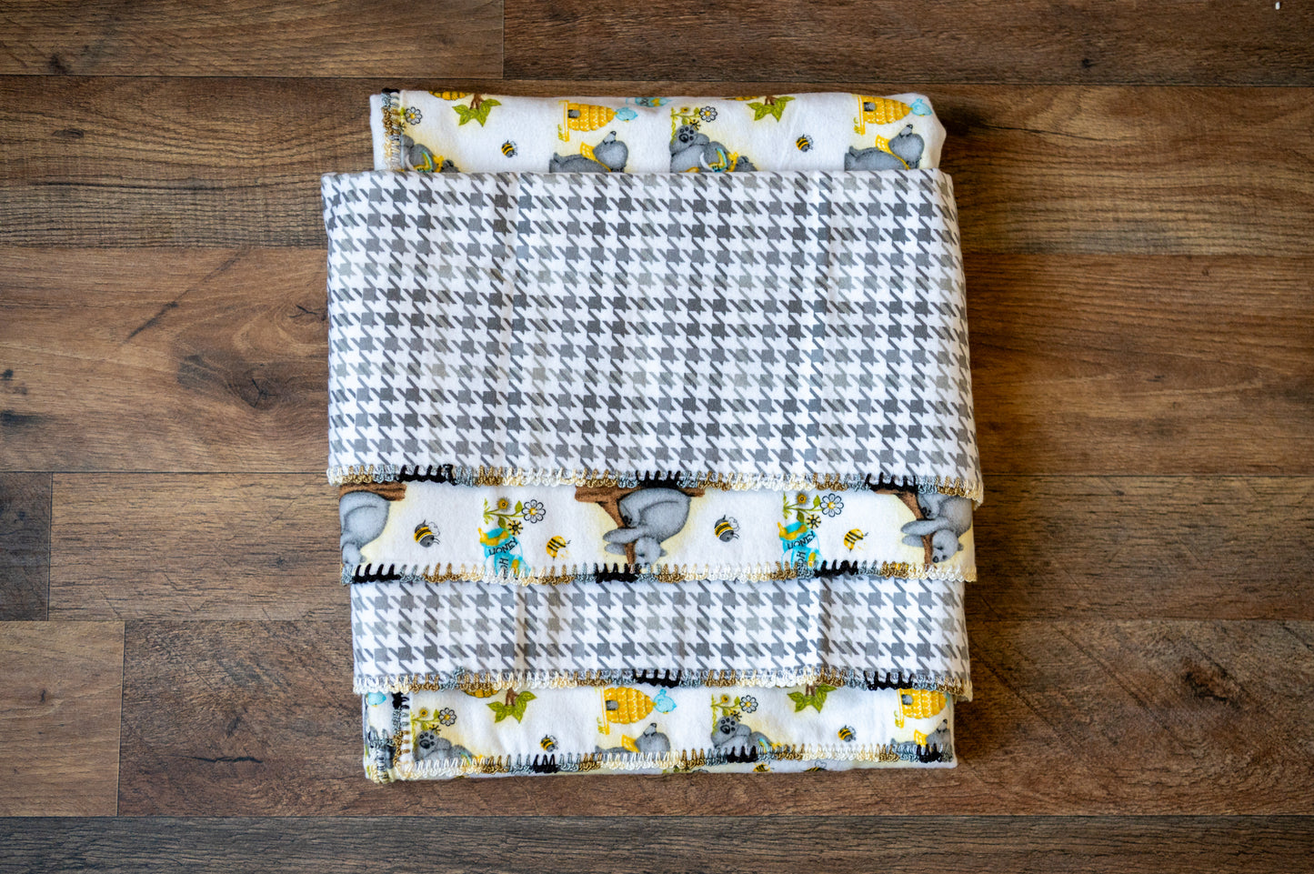 Honey Bear Blanket & Burp Cloth Set π»π―π