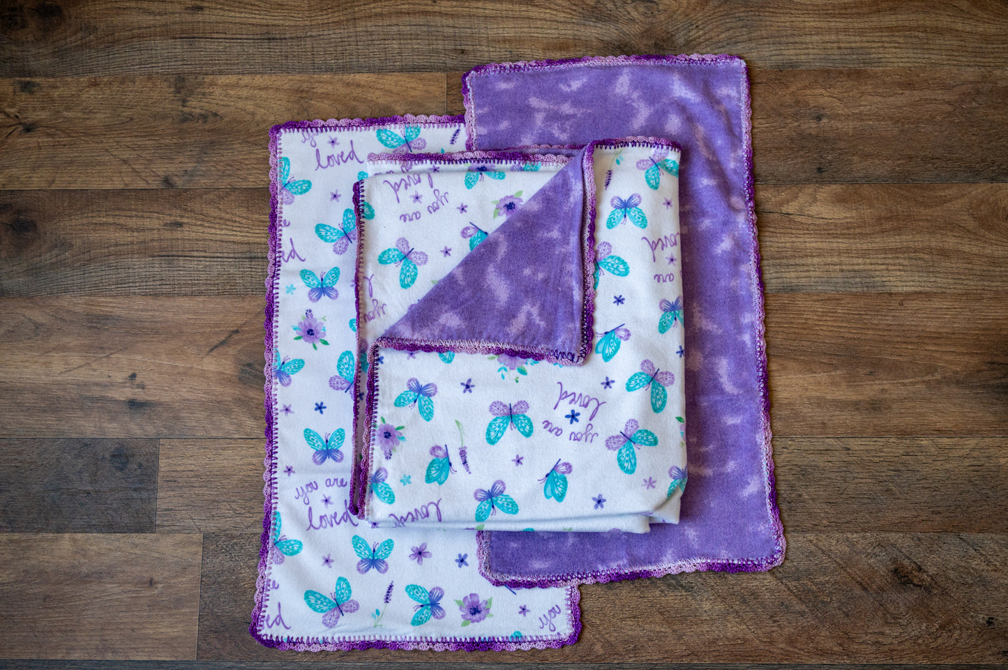 Butterfly Kisses Blanket & Burp Cloth Set π¦πβ¨