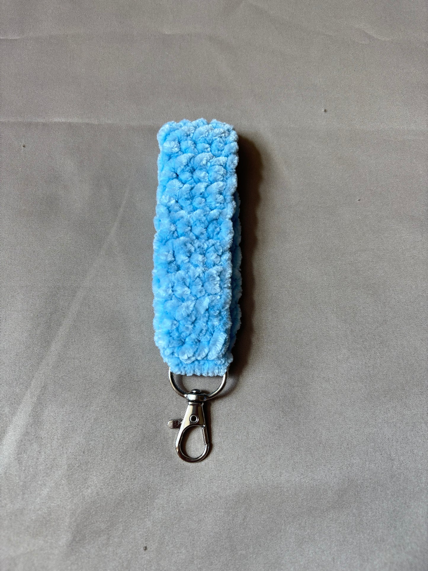 Light Blue Velvet Keychain ✨