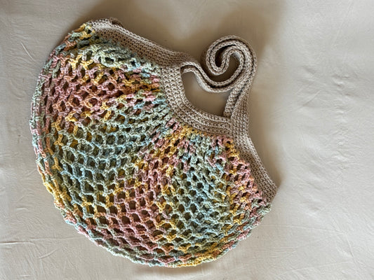 Butter Cream Ombre Mesh Market bag