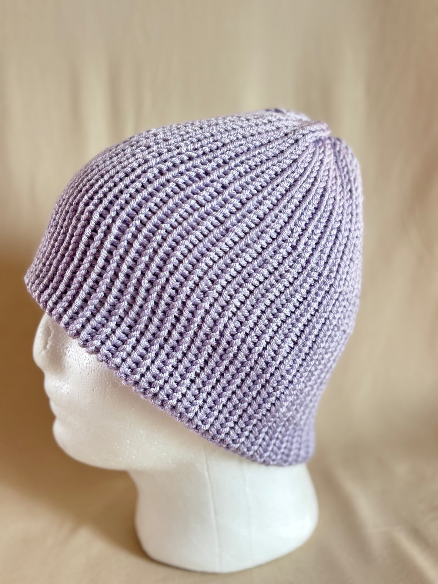 Lavender Ribbed Beanie