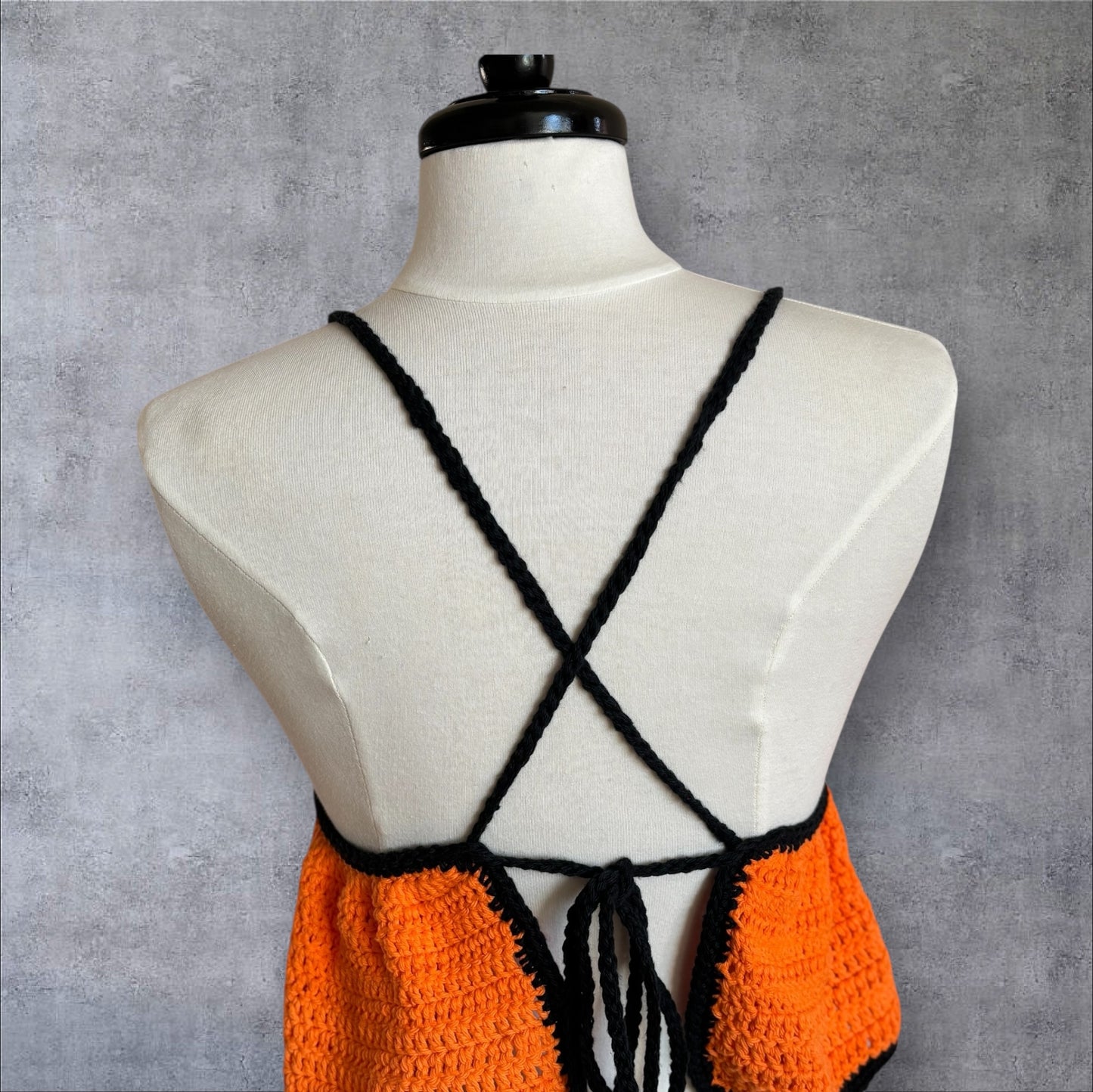 Orange & Black Ruffle Top - L/XL