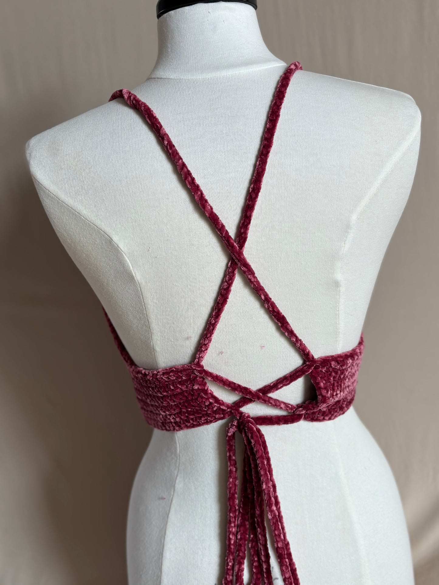 Pomegranate Velvet Lilly Top - XLarge