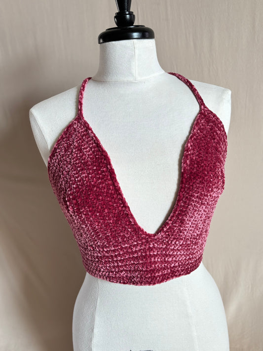 Pomegranate Velvet Lilly Top - XLarge