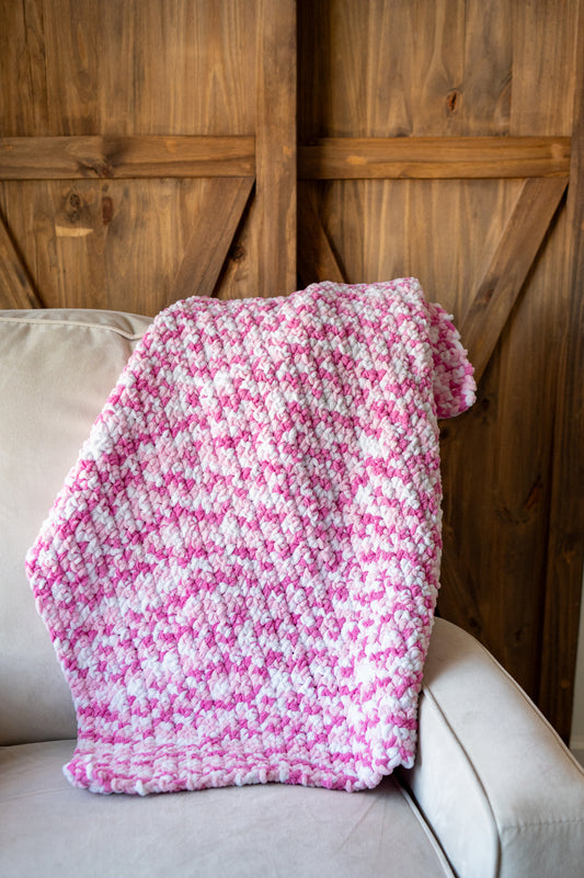 Strawberry Swirl Baby Blanket 🍓💗