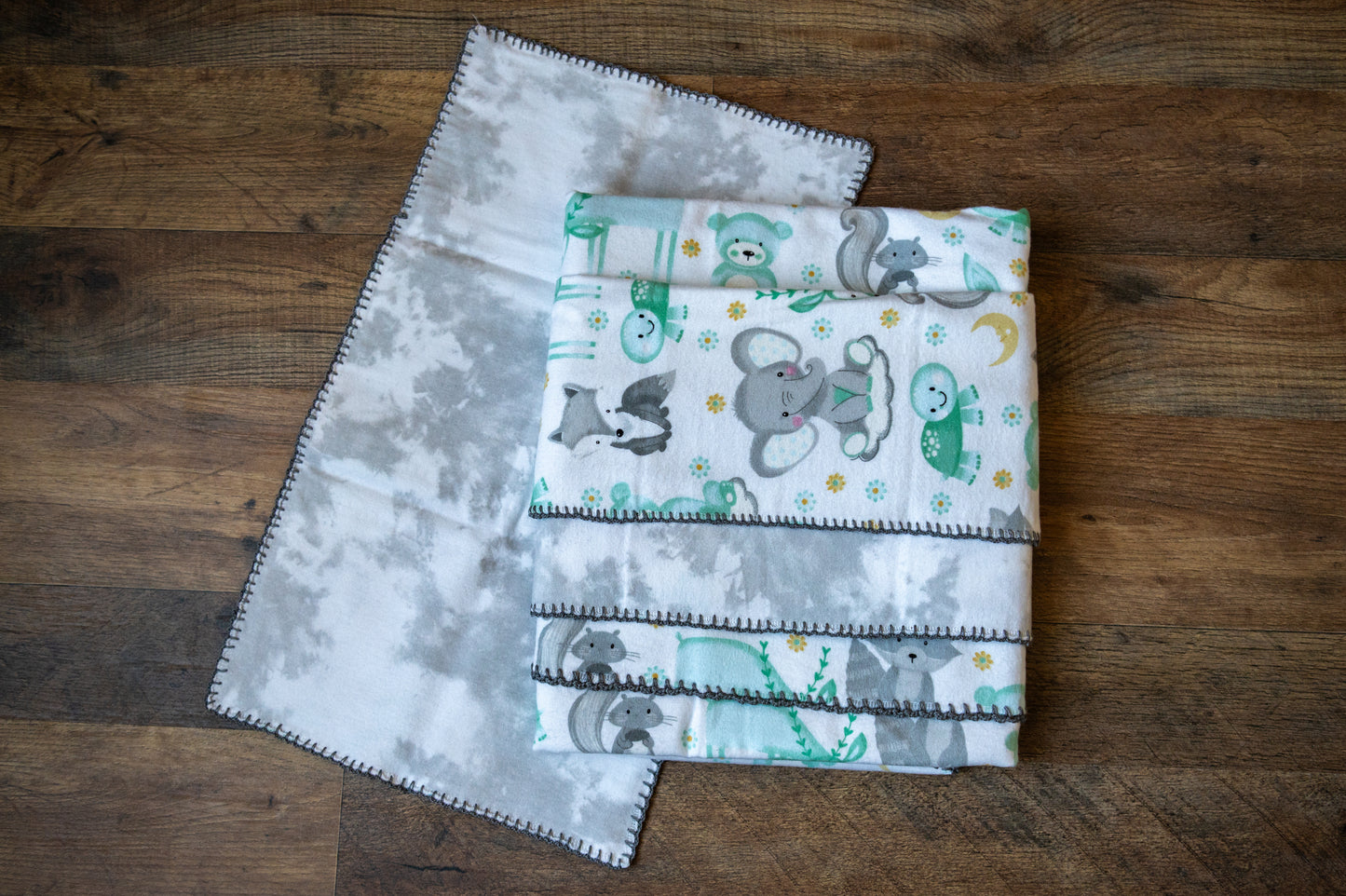 Forest Friends Blanket & Burp Cloth Set 🌿🦊🐢