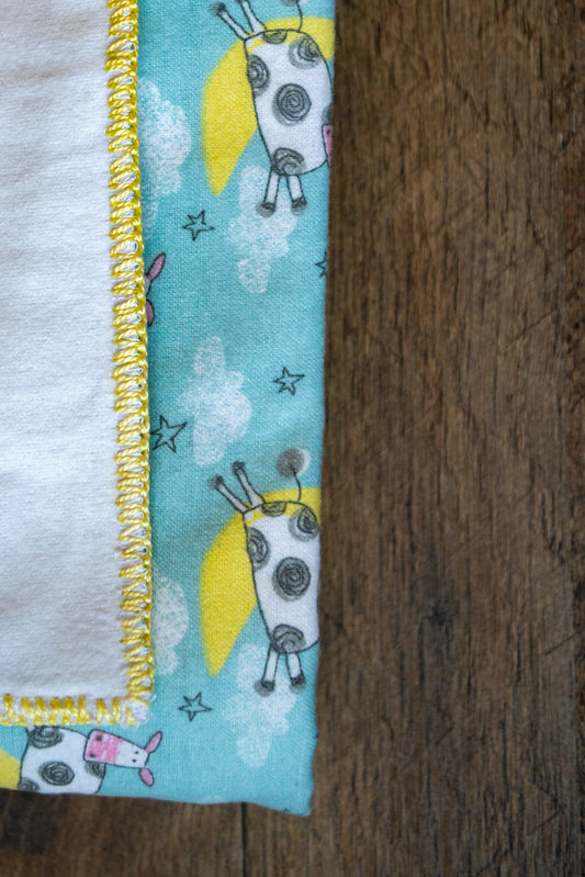 Dreamy Cows Baby Blanket 🐄☁️💛
