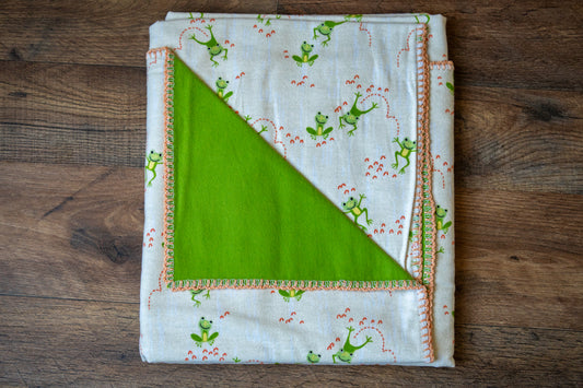 Jumping Frogs Baby Blanket 🐸💚✨