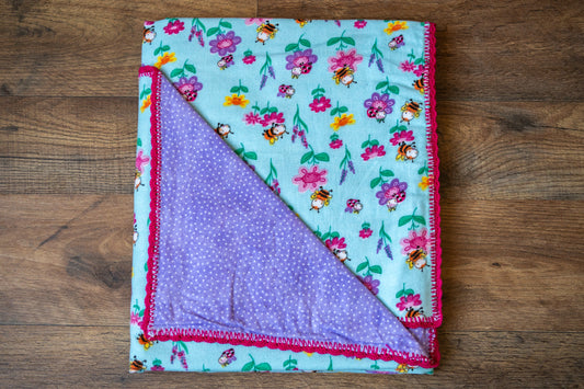 Busy Bees Baby Blanket 🐝🌸💜
