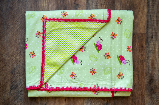 Ladybug Garden Baby Blanket 🐞🌿❤️