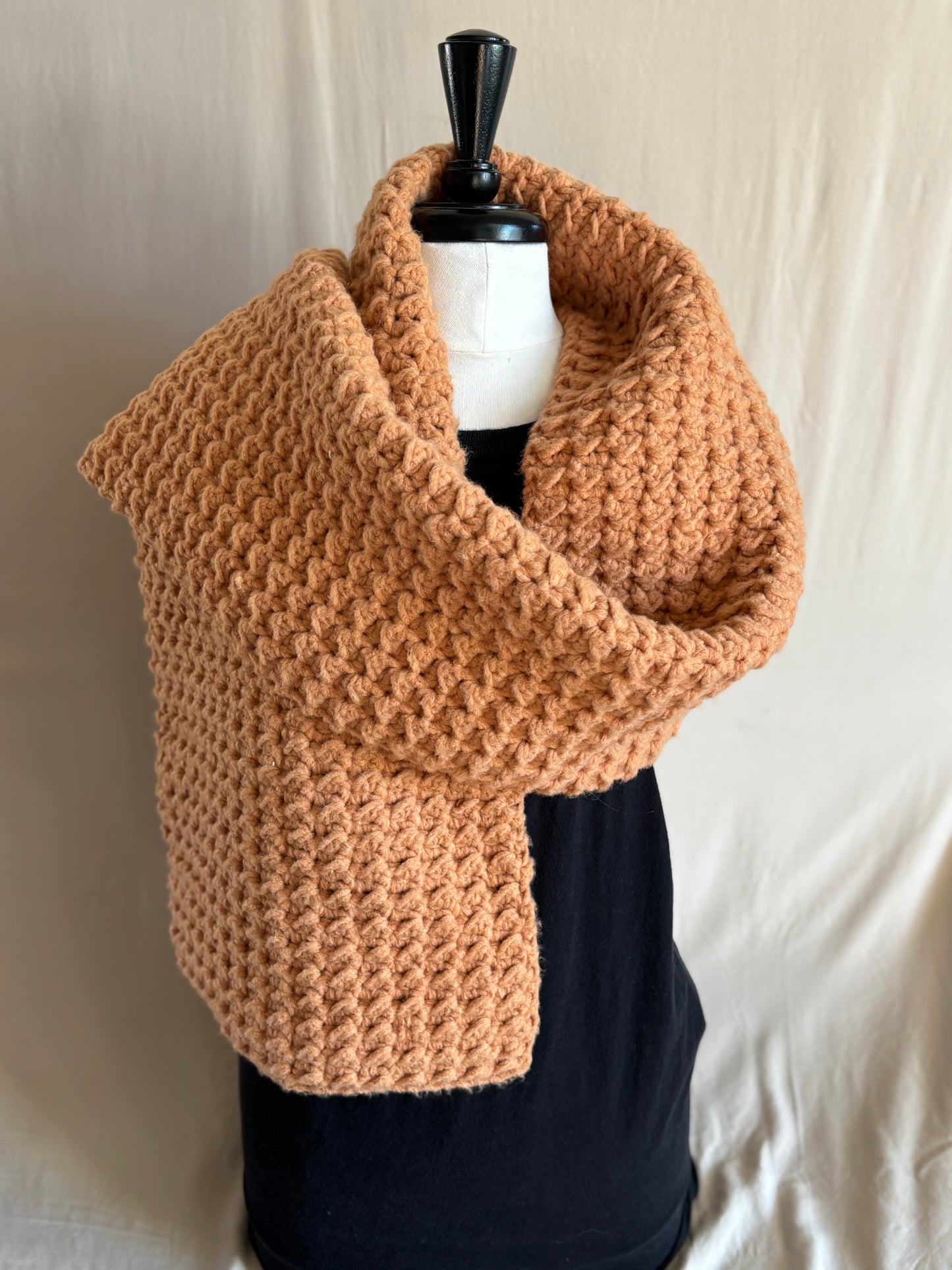 Burnt Orange Fleece Scarf