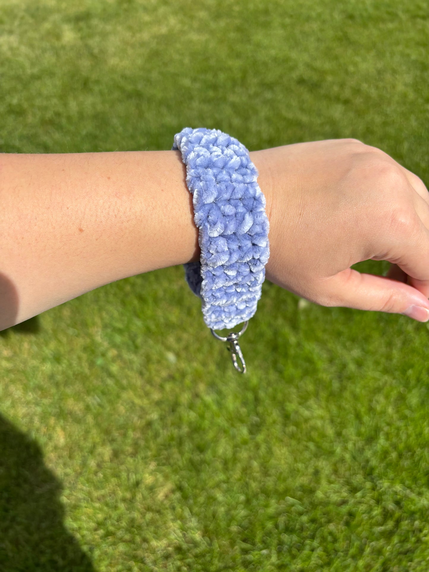 Smokey Blue Velvet Keychain ✨