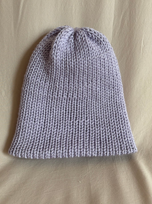 Lavender Ribbed Beanie