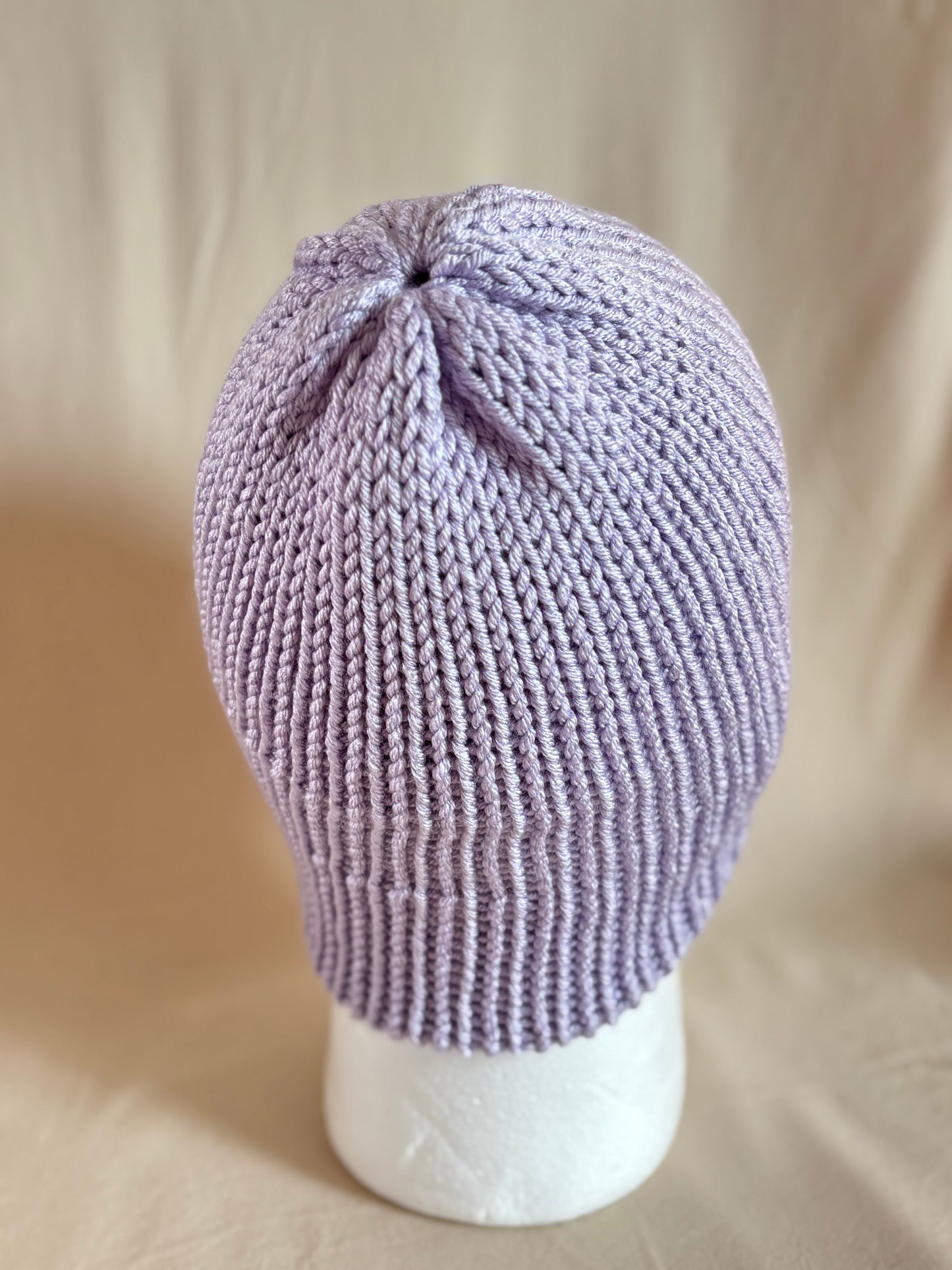 Lavender Ribbed Beanie