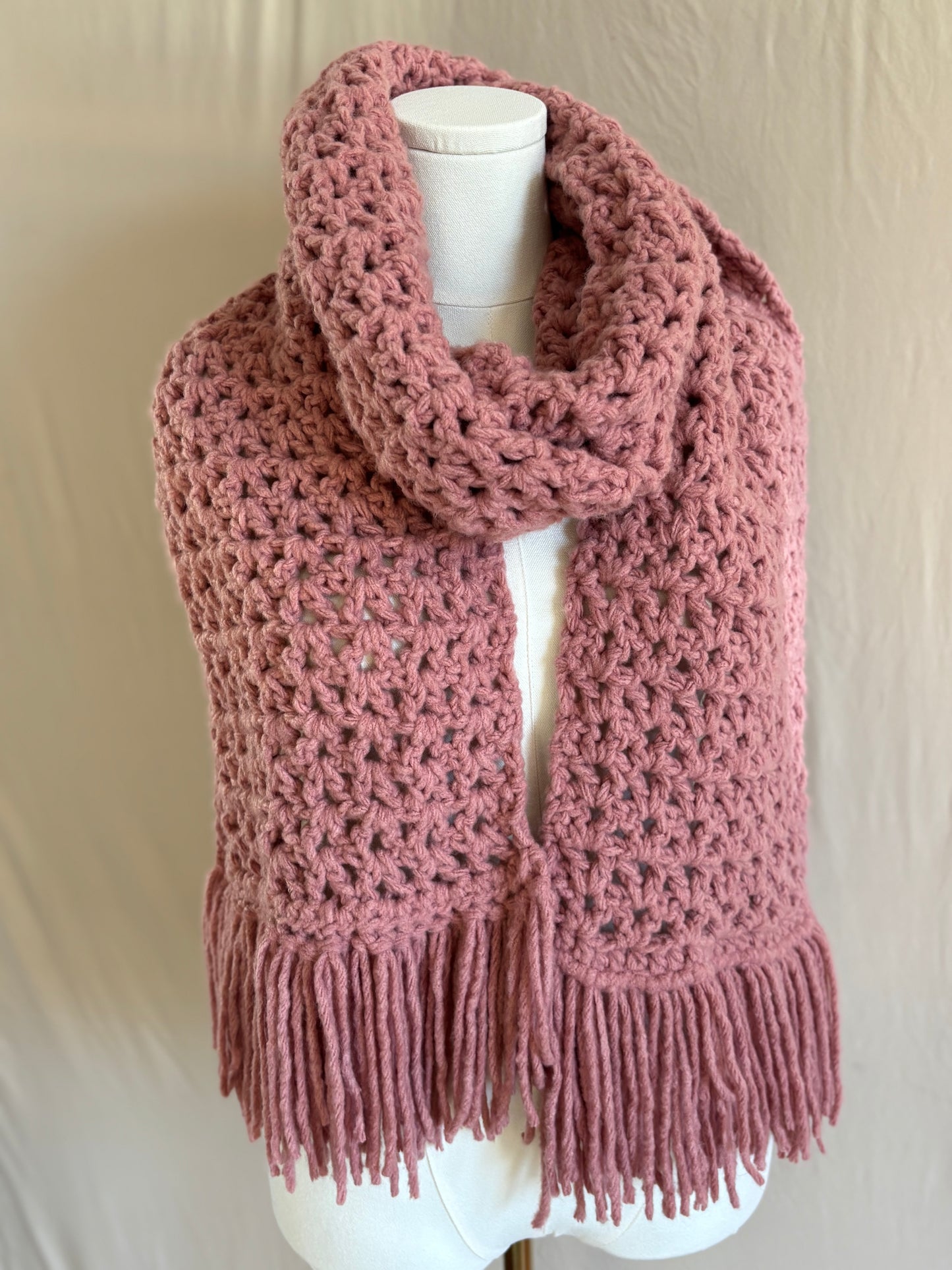Rose Hip Forever Fleece Scarf