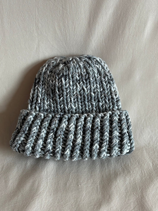 Cement Chunky Knit Beanie