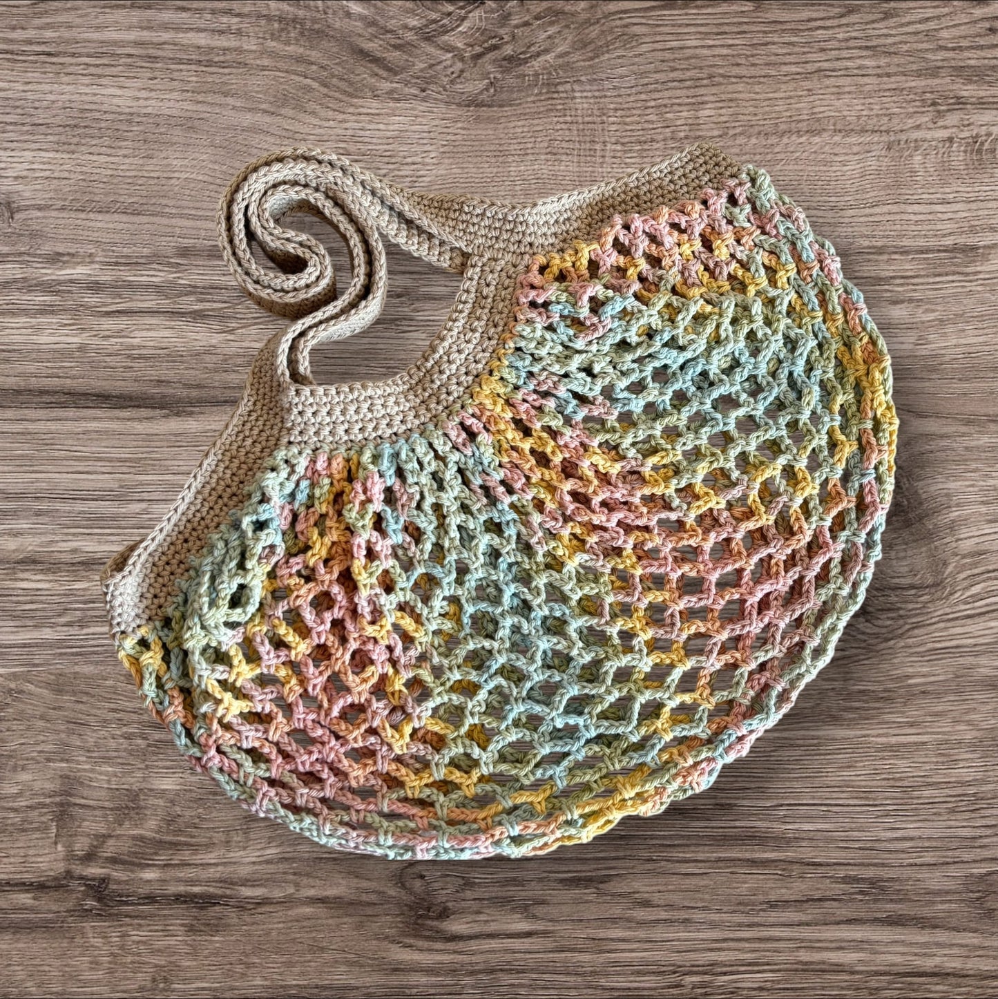 Butter Cream Ombre Mesh Market bag