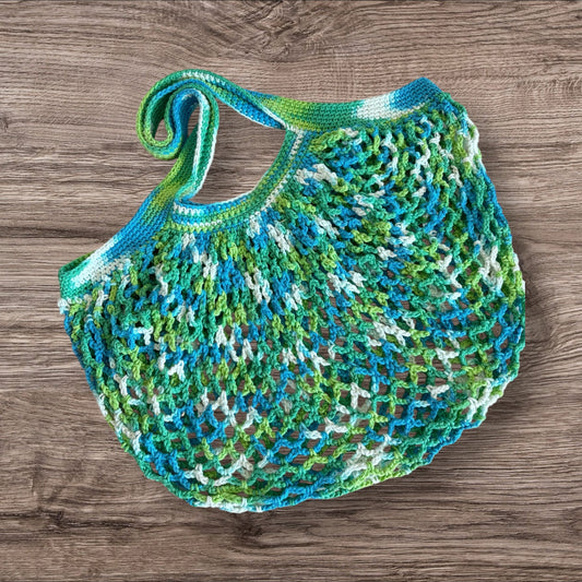 Emerald Energy Ombre Large Market Mesh Bag