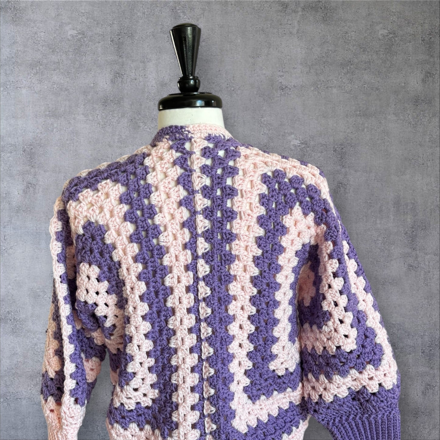 Lilac Dream Granny Square Cardigan - Medium