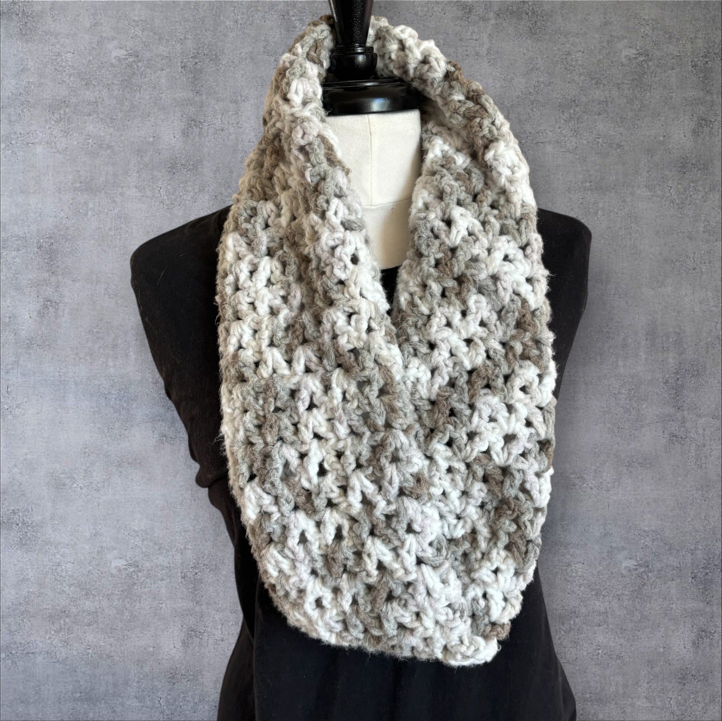 Cozy Neutral Infinity Cowl
