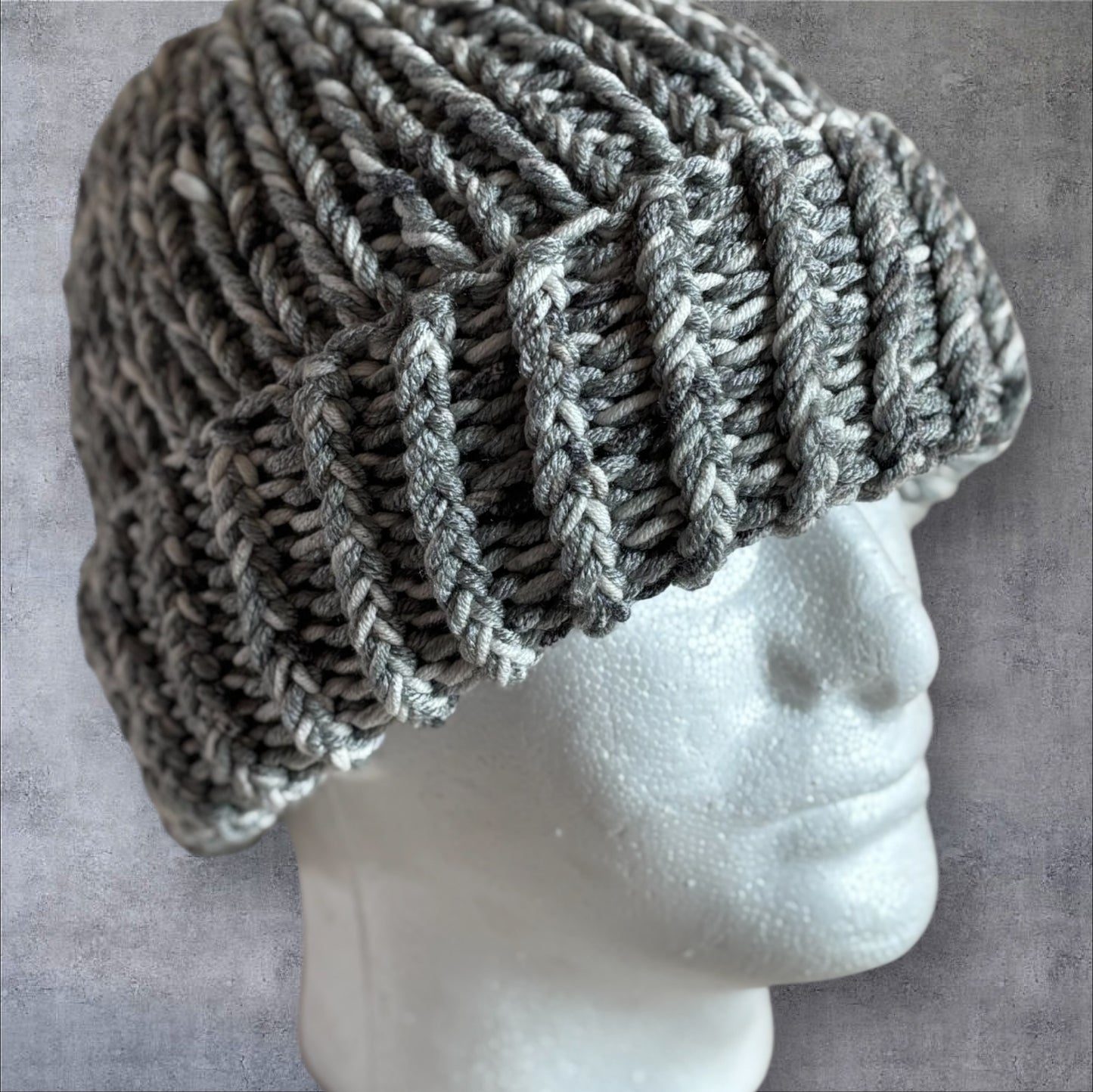 Cement Chunky Knit Beanie