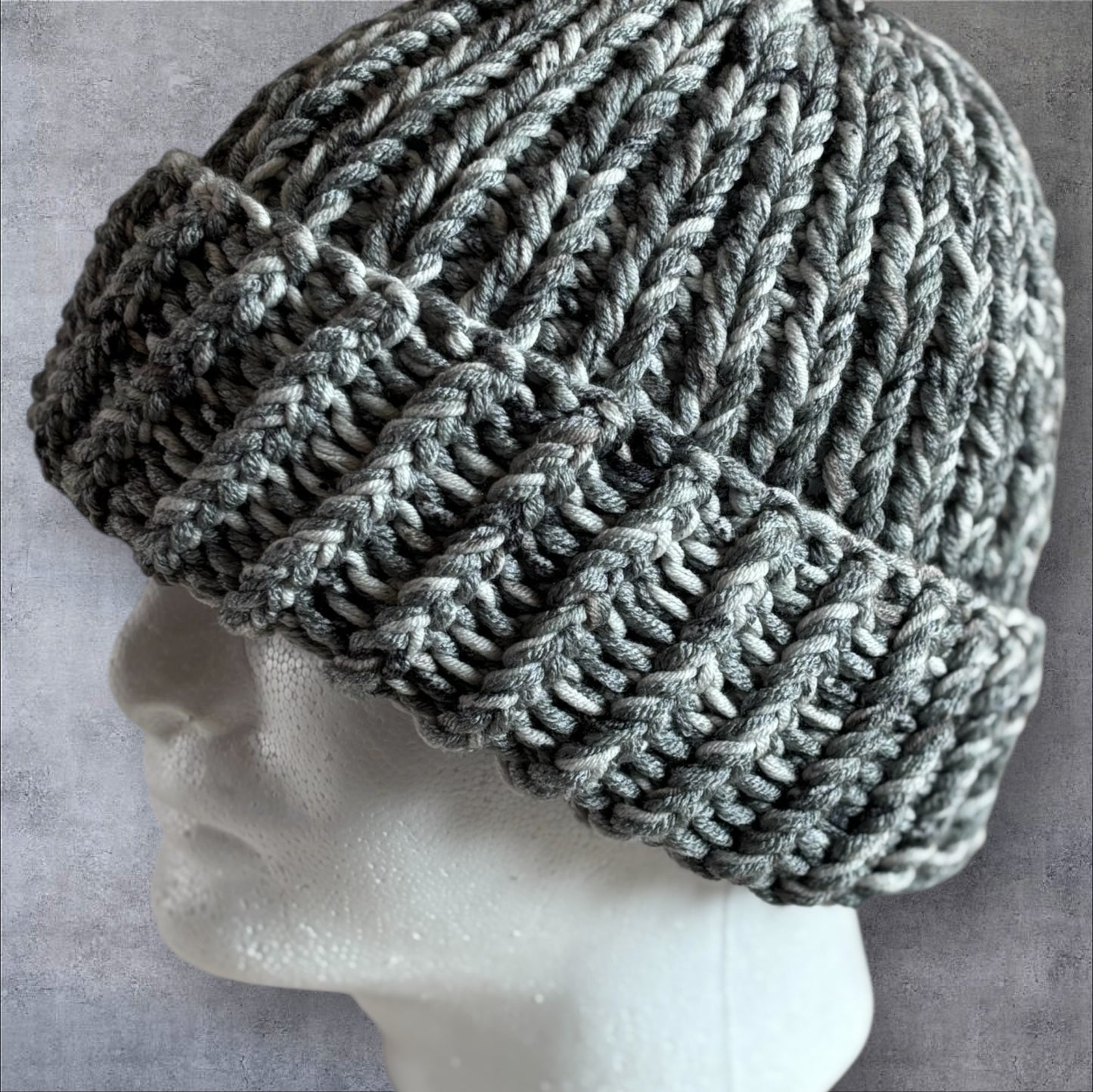 Cement Chunky Knit Beanie