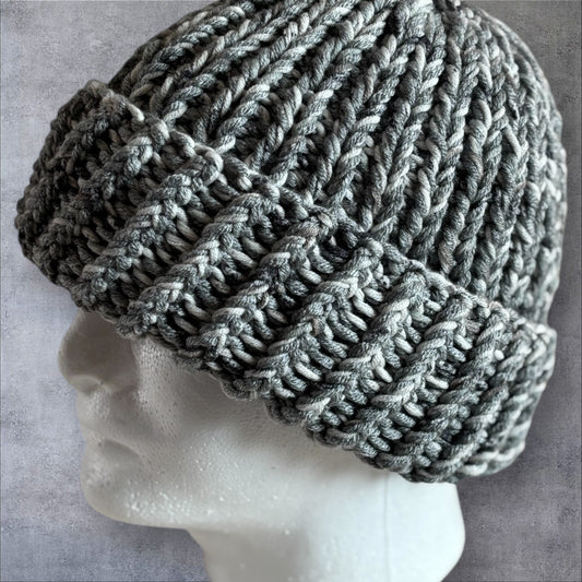 Cement Chunky Knit Beanie