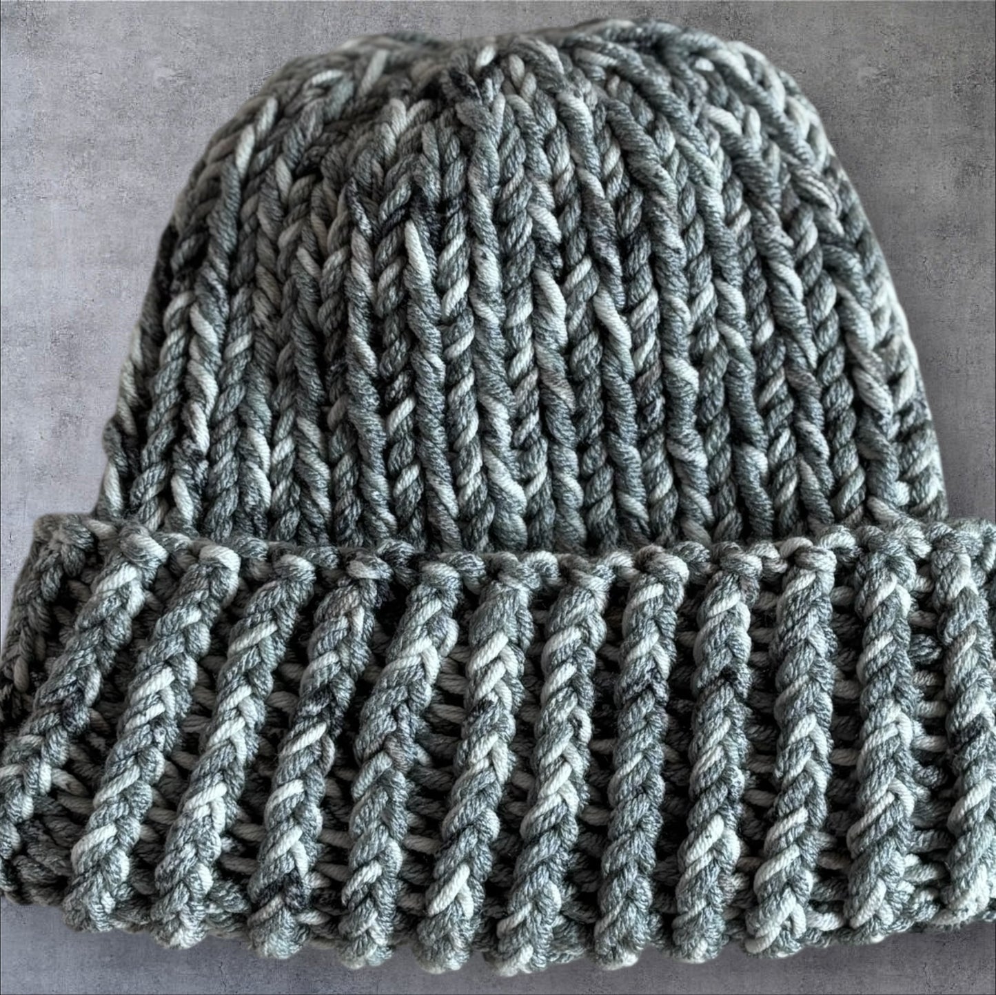 Cement Chunky Knit Beanie