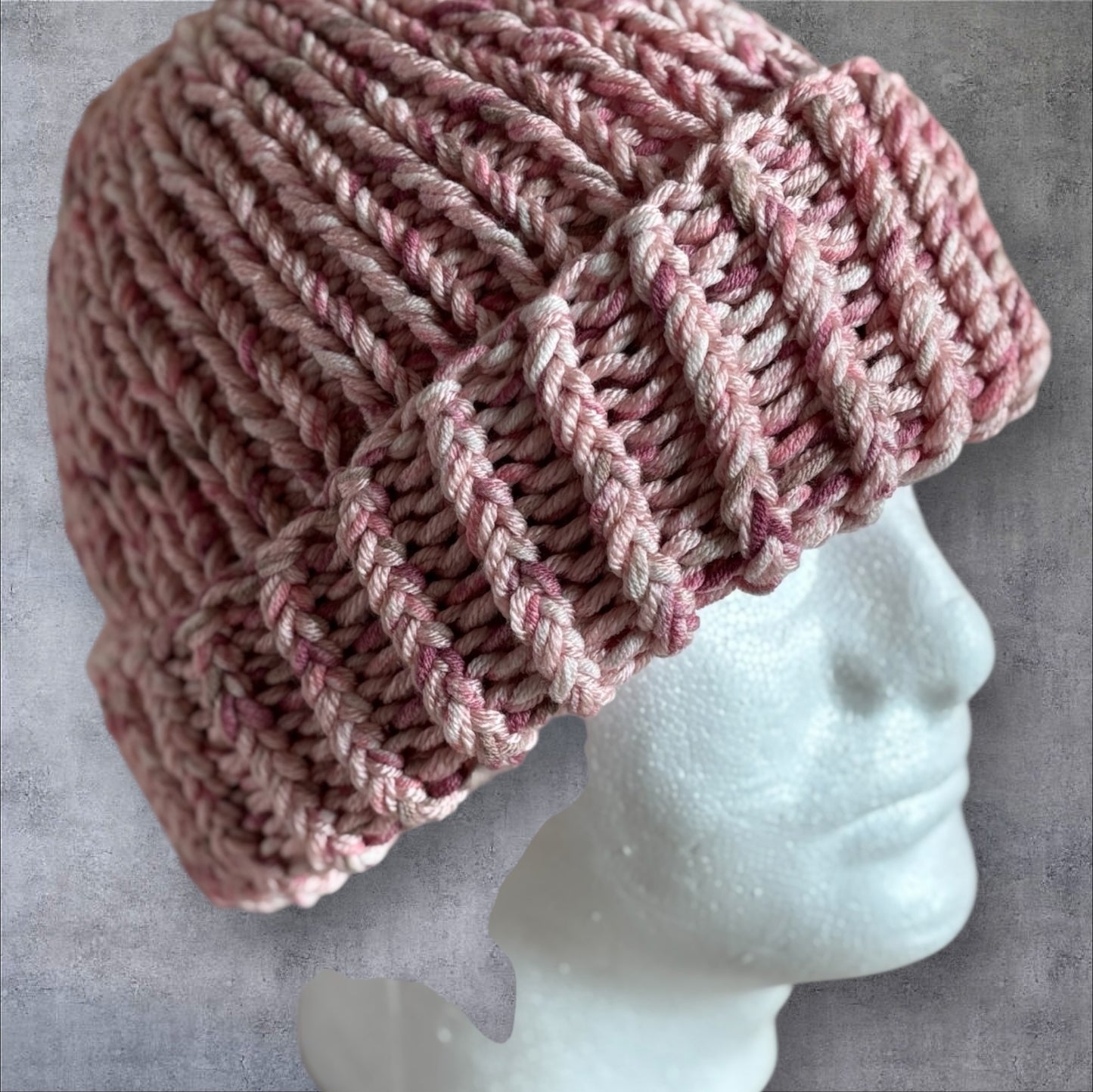 Rose Chunky Knit Beanie