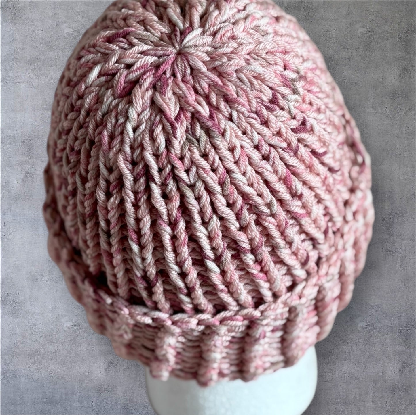 Rose Chunky Knit Beanie