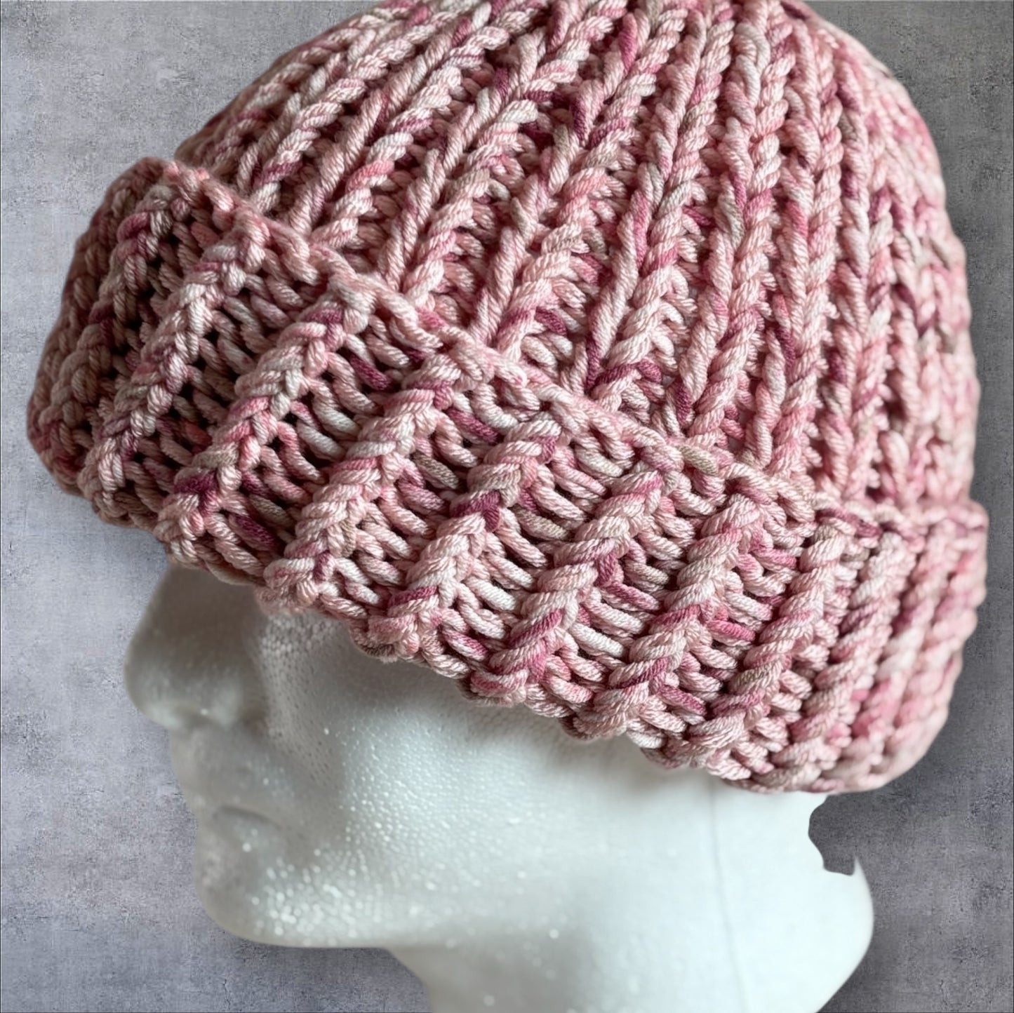 Rose Chunky Knit Beanie