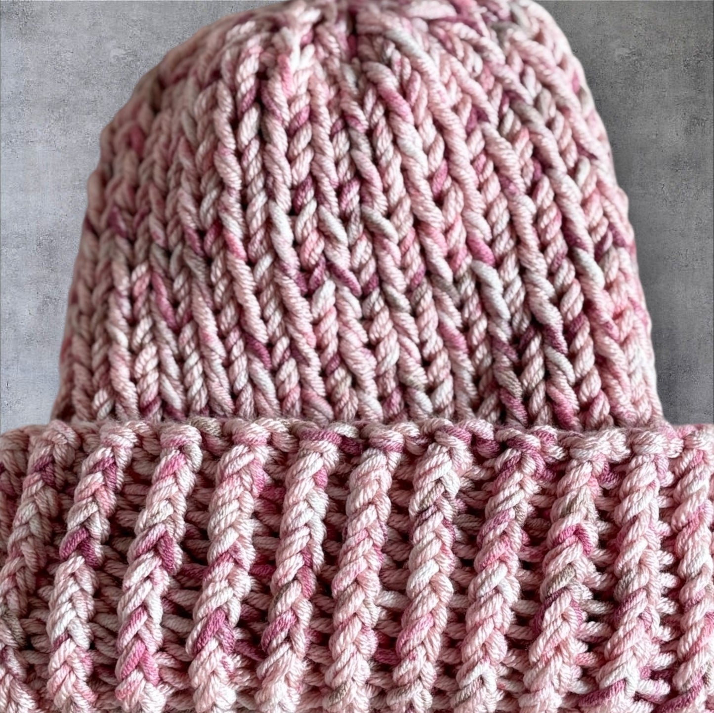 Rose Chunky Knit Beanie